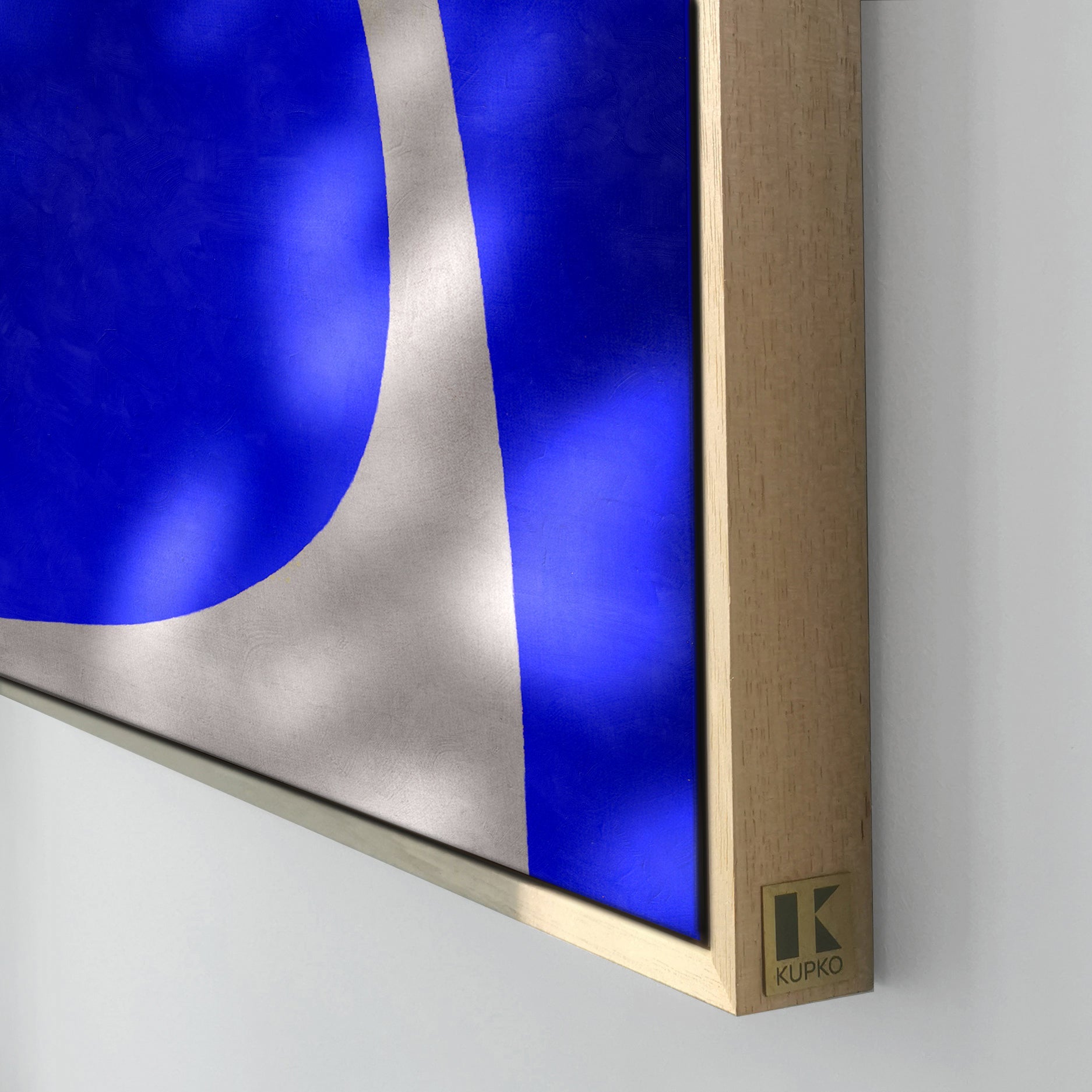 Détail d'un tableau bleu de marque Kupko