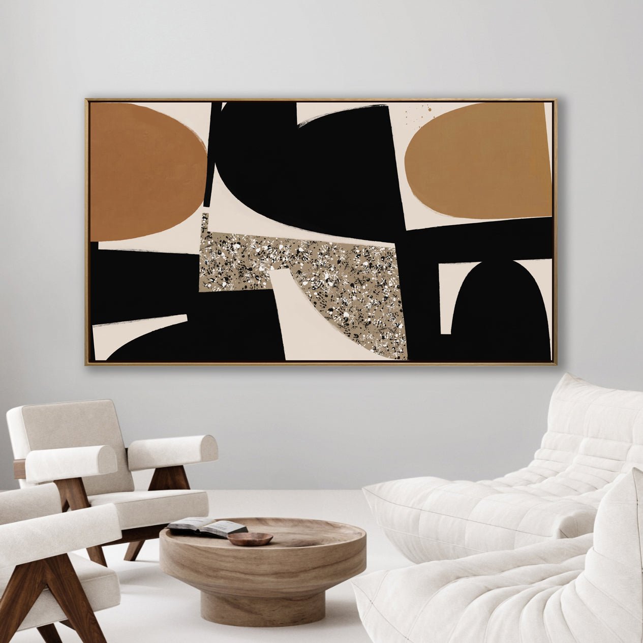 Grand tableau aux lignes épurées et aux nuances subtiles, signé Kupko, conçu pour ajouter une touche d'élégance et de sérénité à votre intérieur.